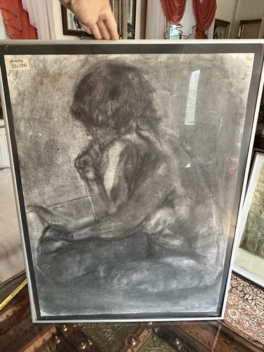 Original charcoal drawing - charcoal,