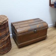 Large antique metal travel - large,