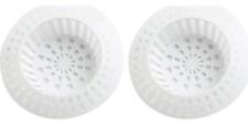 Plastic Sink Strainer - White Pack of 2. Large 70mm Diameter