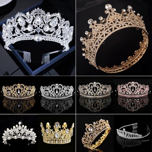 Crystal rhinestone queen crown - crystal,