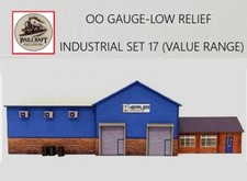OO Gauge 1/76 Model Railway Buildings Diorama (Low Relief Industrial Set 17)