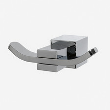 Modern Double Robe Hook Chrome