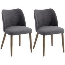 HOMCOM Dining Chairs Set of 2