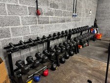 Commercial Heavy Duty Rubber Hex Dumbbell Set | 1kg - 32.5kg (514kg) with Racks