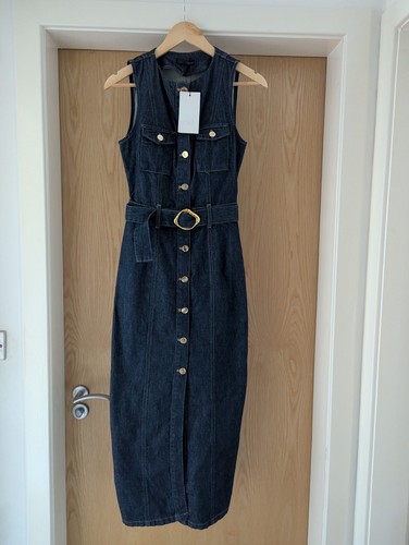 Zara z1975 belted denim midi - z1975,