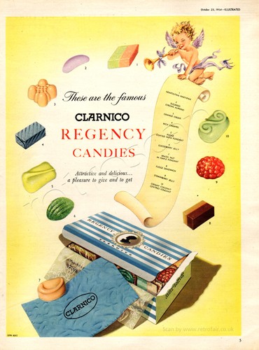 1954 clarnico regency candies - 1954,