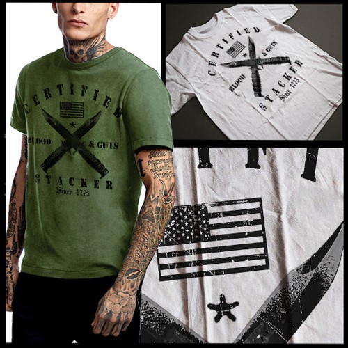 Military knife shirt special - military, t-shirt