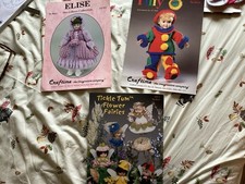 3 X CRAFTIME Ltd KNITTING PATTERNS TILLY / ELISE DOLLS OUTFITS TICKLE TUM FAIRYS