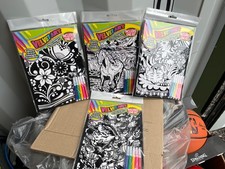 4 x Velvet Felt Colouring