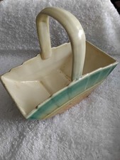 Vintage Crown Devon Art Deco Posy Or Sweet Basket