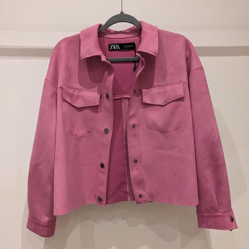 Zara pink faux suede - pink,