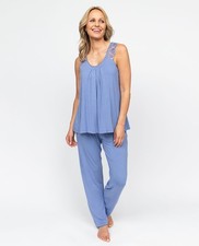Cyberjammies Pyjama Set Modal Women Brooke Blue Jersey PJ Set LAST FEW LEFT