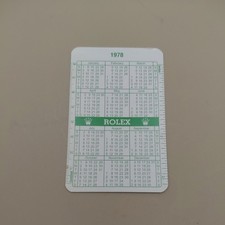   Rolex Calander Cards 1977