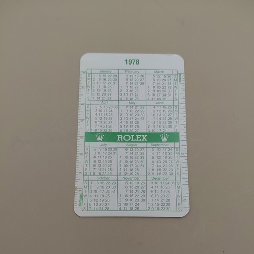 Rolex calander cards 1977 - ,