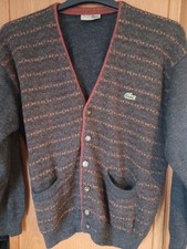 lacoste cardigan mens medium