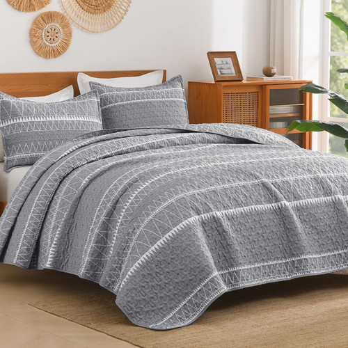 Twin quilt set grey pieces - twin, grey,