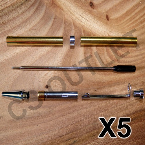 Chrome slimline pen kits - kits, x