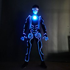 LED Illuminated Robot Costume Set Armour DJ Party Show Halloween Light Clothing