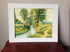 Country Stream Print 8x10 From Watercolour Painting After Artist Terry Harrison