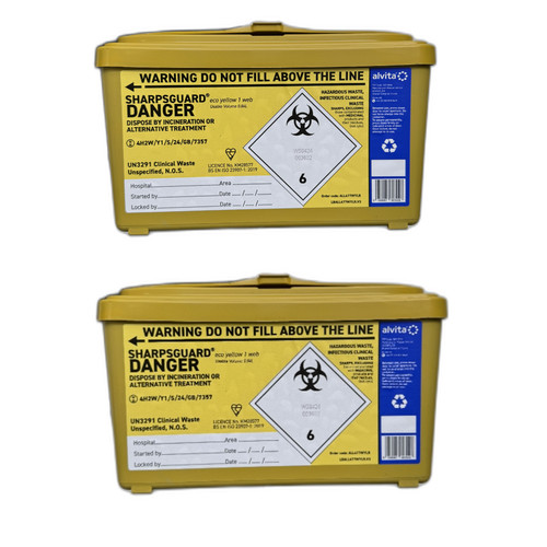 Secure sharps bin yellow - sharps,