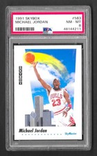 Skybox 1991 #583 Michael Jordan Chicago Bulls SkyMaster PSA 8 NM-MT Card