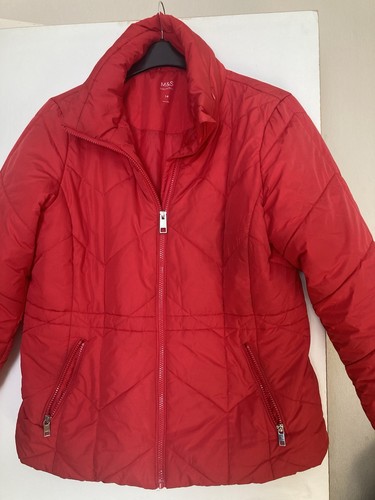Ladies red quilted - red, coat
