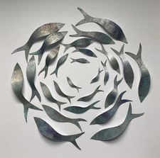 3D Shoaling Fish Metal Effect