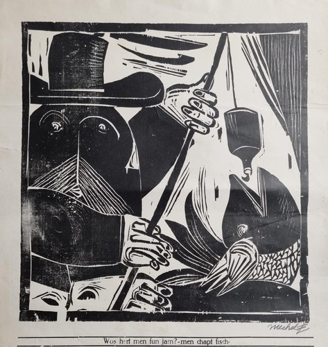 Woodcut signed mechthild - woodcut,