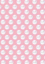 2 Sheets On Your Christening Day Pink Girl Rosette Wrapping Paper (AWU-W117)