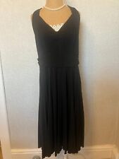 Marilyn Monroe Style Black Pleated Halter Dress