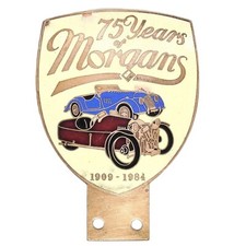 Vintage 1984 75 Years Morgan Car Badge Emblem Insignia by James Baker Co