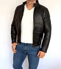 Hugo Boss Leather jacket, size L (UK 50) Black
