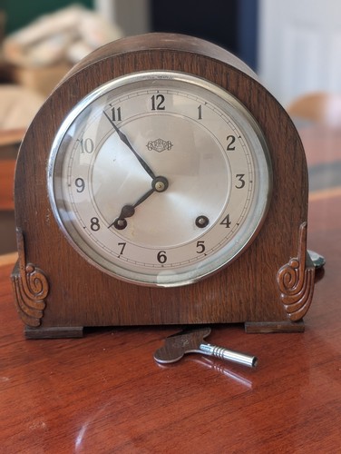 Vintage garrad mantel clock - mantel,