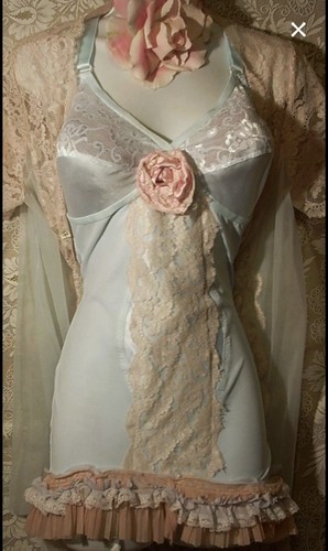 Vintage light blue lace - vintage,