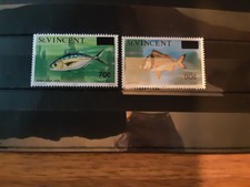 St Vincent 1976 SG485-8 Definitive Surcharges (Fish)  MNH