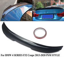 Carbon Look PSM Style Rear Boot Spoiler Lip For BMW 4 Series F32 Coupe 2014-2020