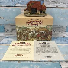  1980's David Winter Cottage Harvest Barn Boxed With Deeds