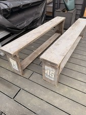 Vintage Wooden School Benches