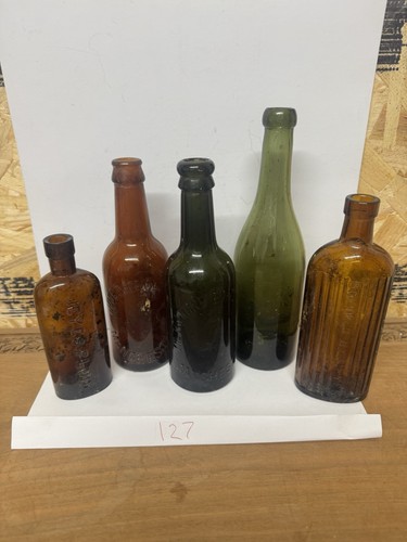 Job lot antique amber - job, green