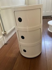 Designer White Round Storage