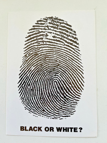 Postcard black white - or, white"