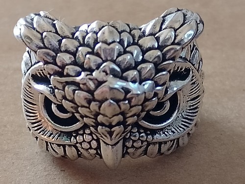 925 sterling silver wild owl - silver,