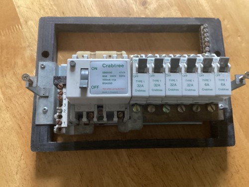 Crabtree consumer unit mains - consumer,