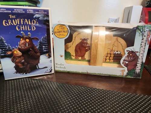 New gruffalo wooden bookends - new,