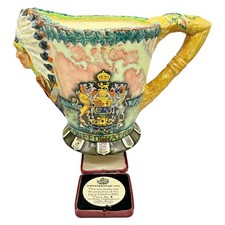 *** TOP RARE 1937 CARLTON WARE CANADA JUG ORIGINAL PLAQUE NO.4 CONFEDERATION ***