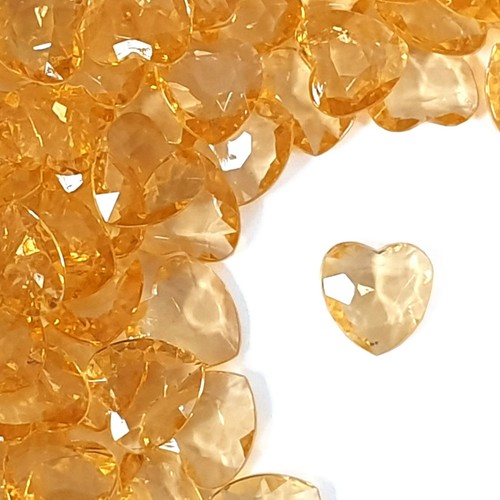 Gold heart scatter diamante - heart,