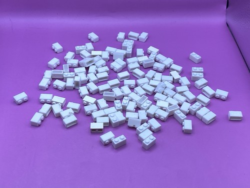 120 white vintage 2x1 lego - white,