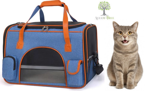 Fabric pet cat carrier - fabric,