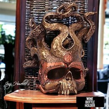 Steampunk Skull Wine Bottle