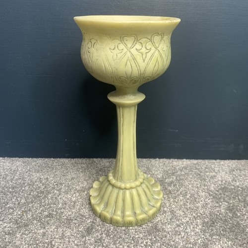 Vintage green pedestal stand - pedestal,
